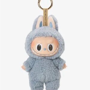 Blue Sea-salt Coconut Plush Labubu Monster POP MART Toy Keychain